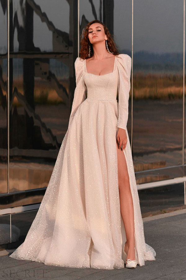 свадебное платье А-силуэта