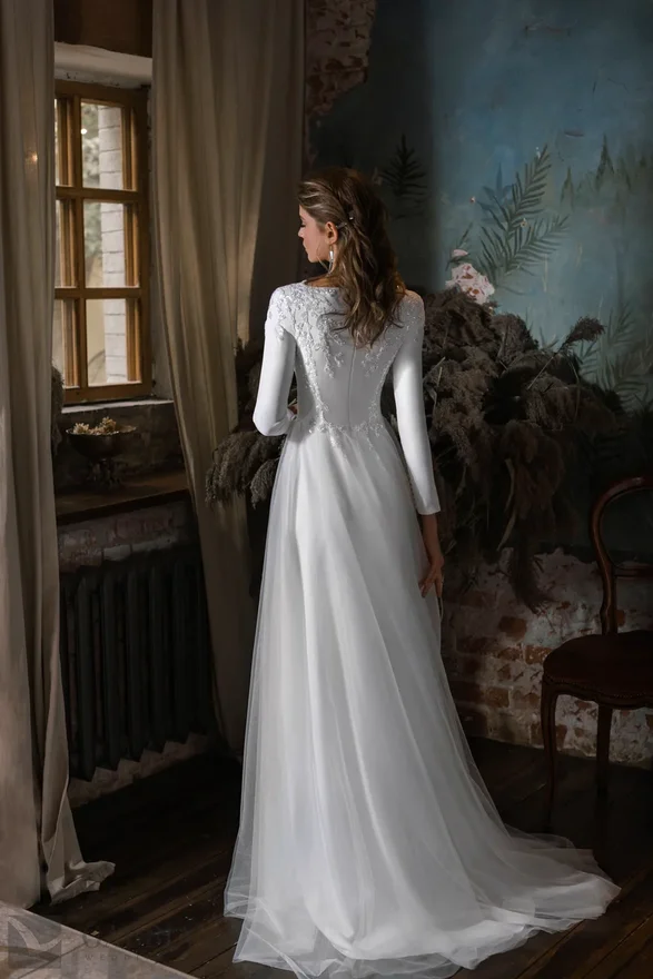 Свадебное платье Линкольн А-силуэт, 