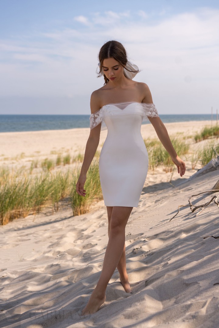 Свадебное платье Моника Трансформер, 2022 год, С корсетом, С рукавами, Со шлейфом