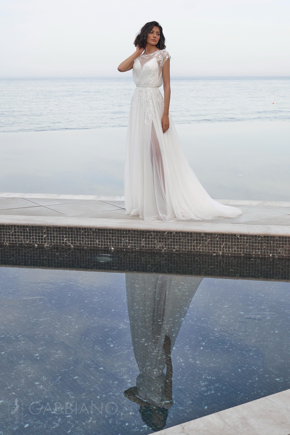 Свадебное платье Нейси А-силуэт, 2023 год, Со шлейфом, С корсетом