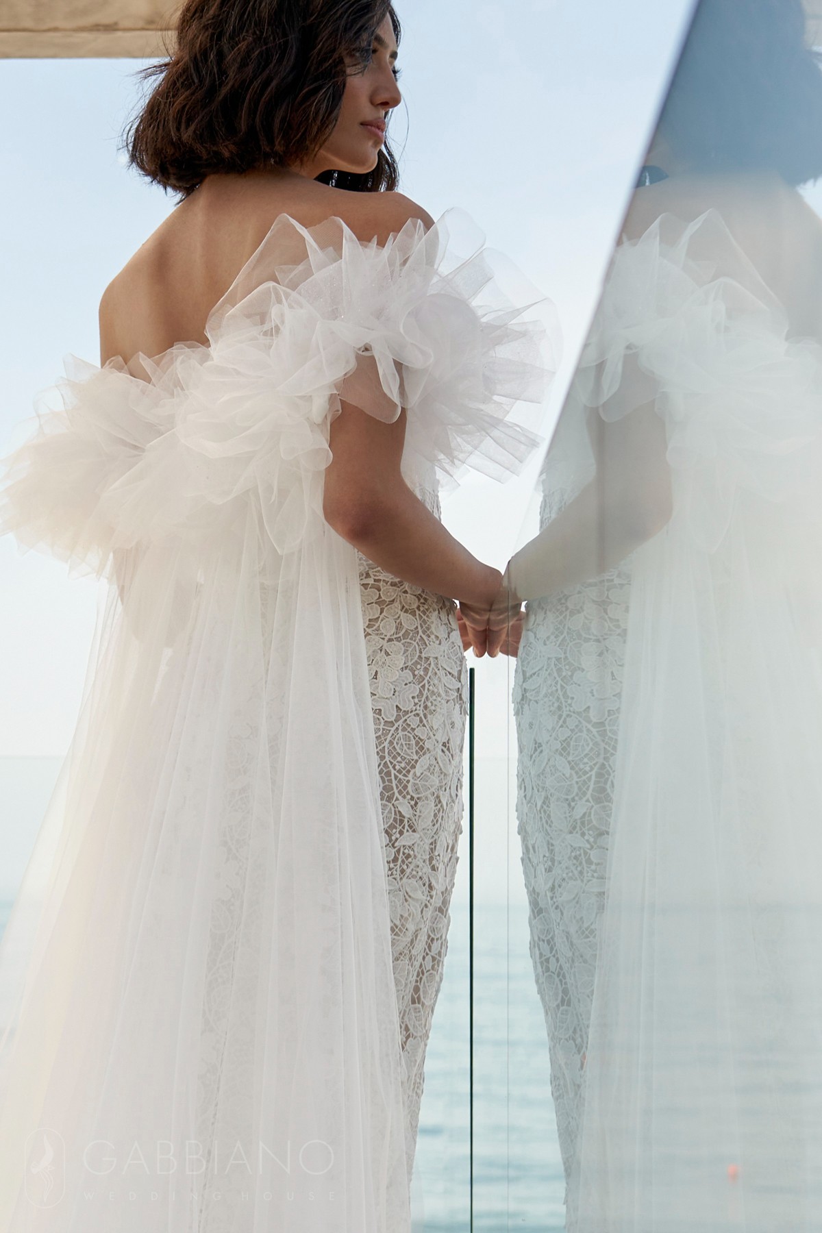 Свадебное платье Ноэмия #2 А-силуэт, 2023 год, Со шлейфом, С корсетом